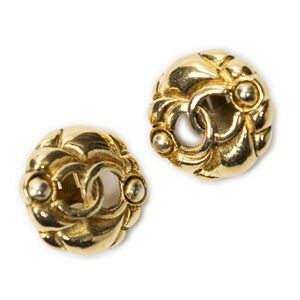 Chanel Small CC Round Clip On Earrings